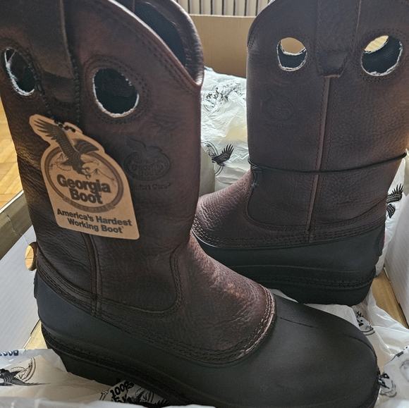 Georgia Boot | Men's Mud Dog Steel Toe Work Boot | Brown | Size 9M - Picture 4 of 6